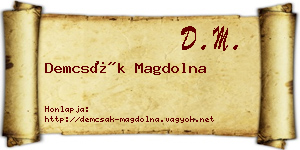 Demcsák Magdolna névjegykártya