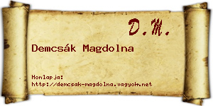 Demcsák Magdolna névjegykártya