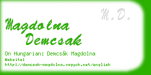 magdolna demcsak business card